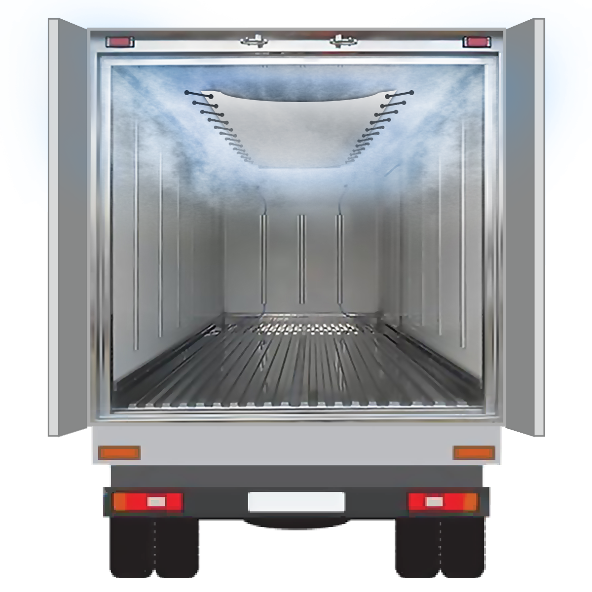 Ensure air flows distribution around the whole van space